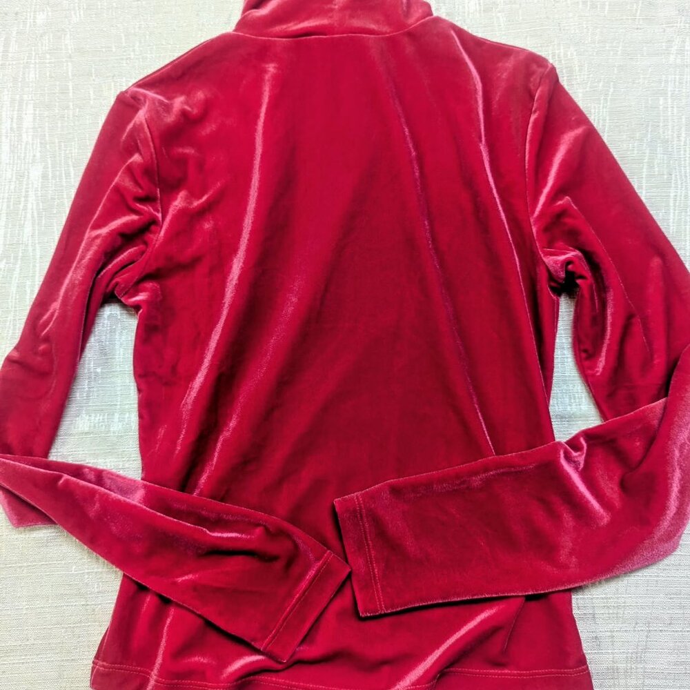 Like-New Icône Pink Velvet Turtleneck Top – Medium, No Flaws - Picture 4 of 7